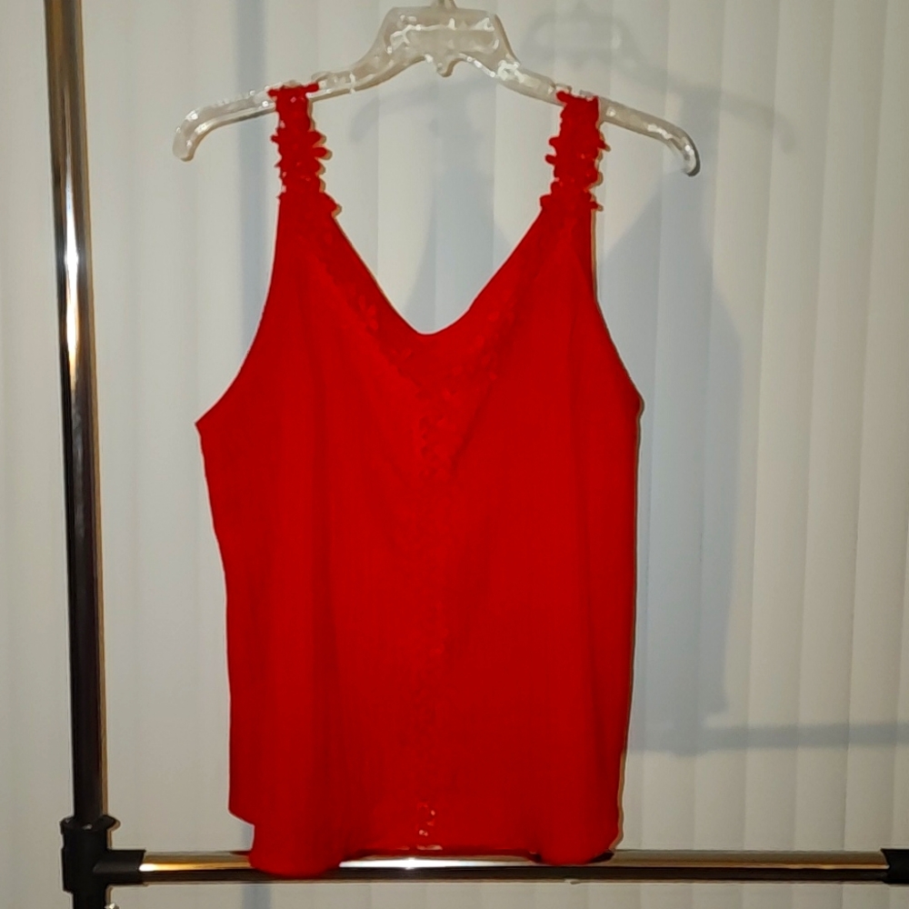 Red floral design shirt